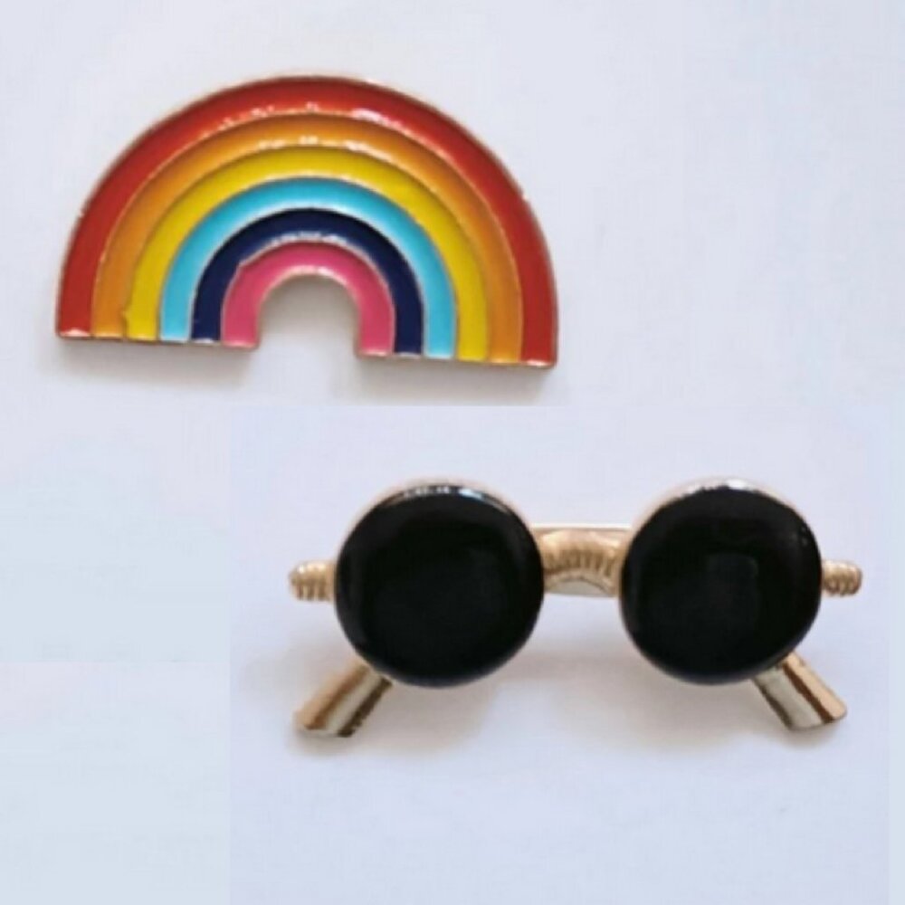 🌈 Rainbow Pride & Sunglasses Enamel Pins